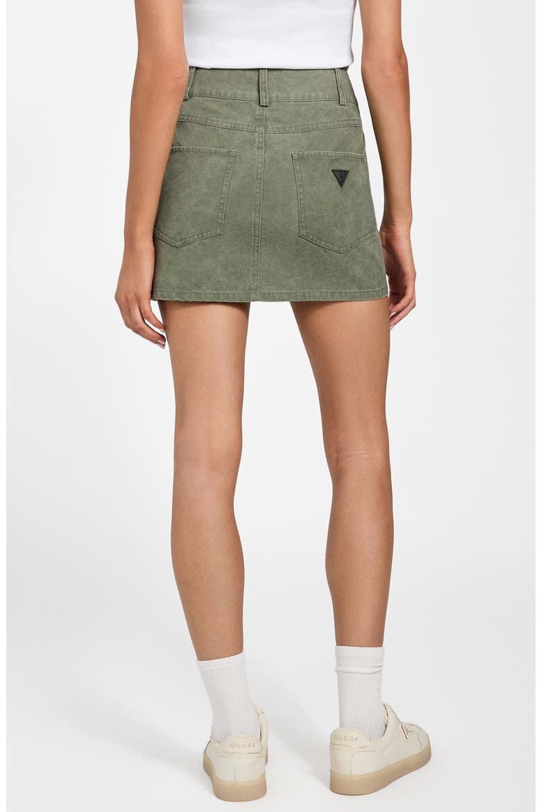 Myles Denim Skirt, Alternate, color, GREEN