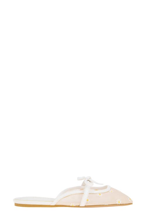 Bcbgeneration Hildana Bow Mule In White Daisy