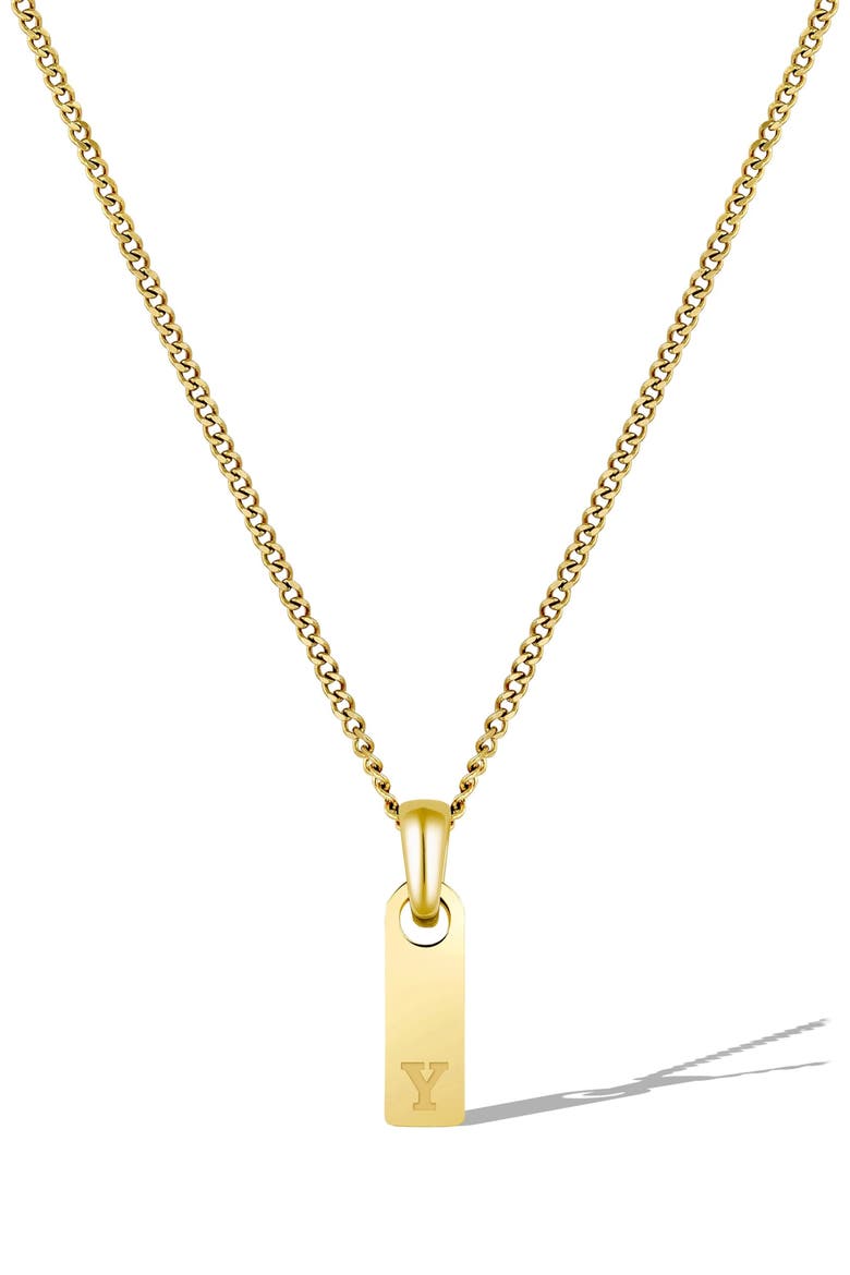Men's Initial Pendant Necklace, Main, color, GOLD - Y
