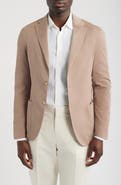 Emanuel Berg Solid Washed Cotton & Silk Blend Sport Coat