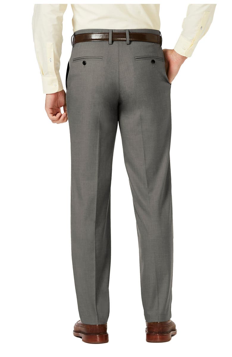HAGGAR J.M. Haggar Sharkskin Straight Fit Flat Front Dress Pant, Alternate, color,