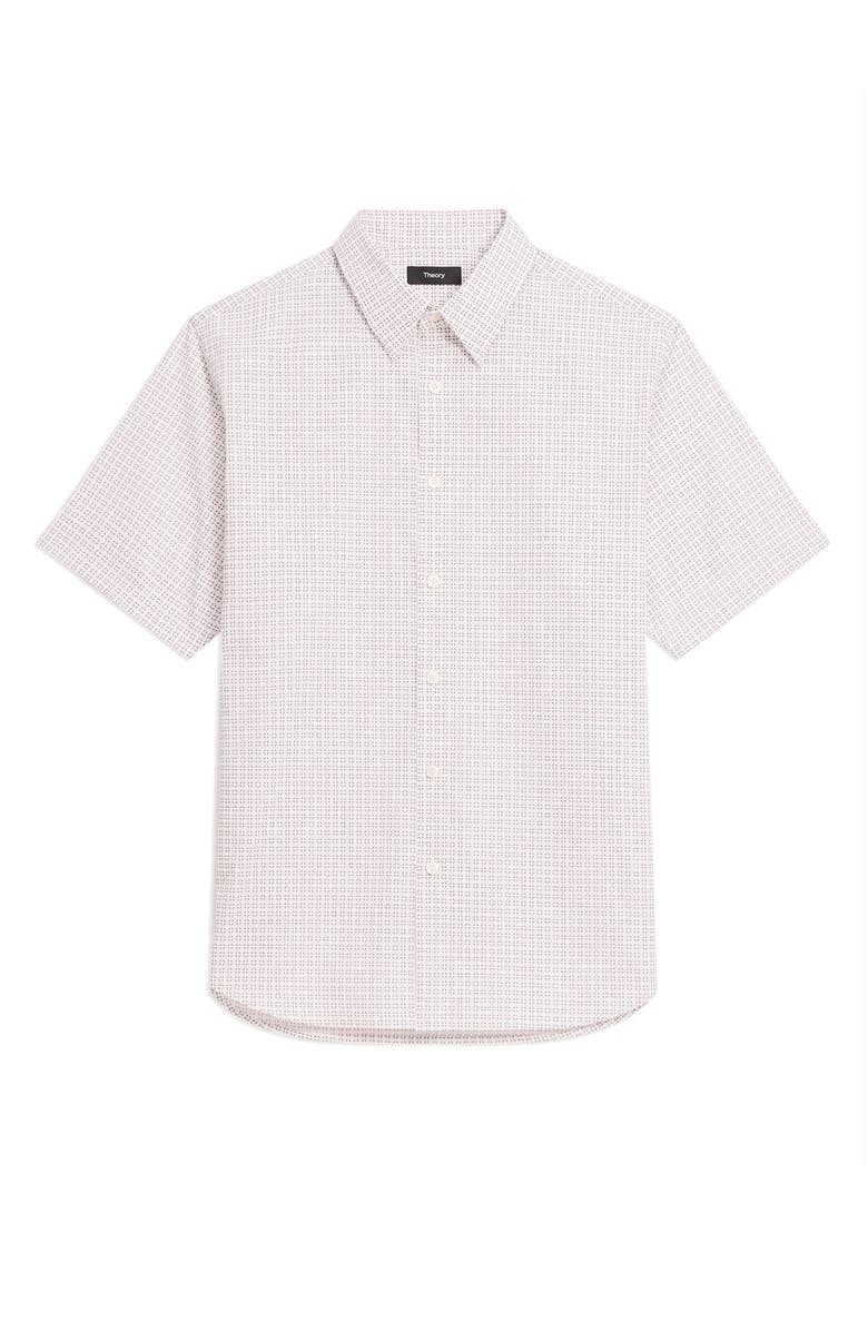 Theory Irving Short Sleeve Button-Up Shirt, Alternate, color, Port Multi