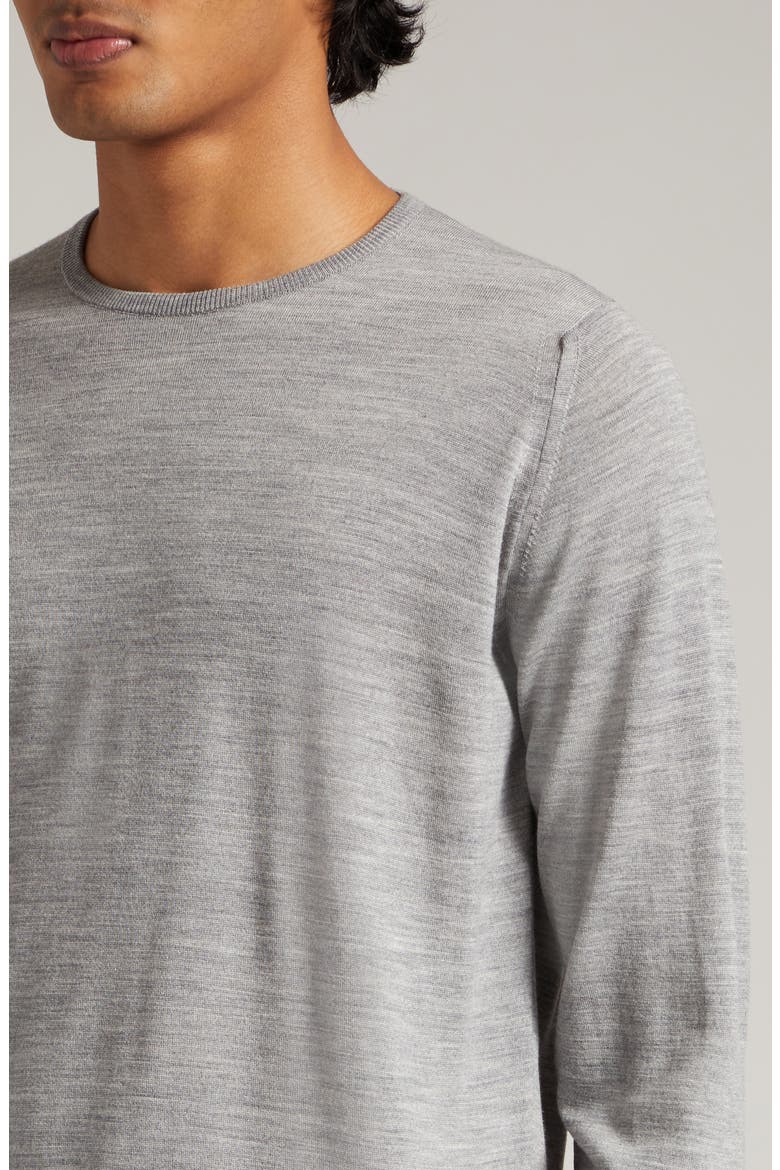 Marcus Virgin Wool Crewneck Sweater, Alternate, color, SILVER
