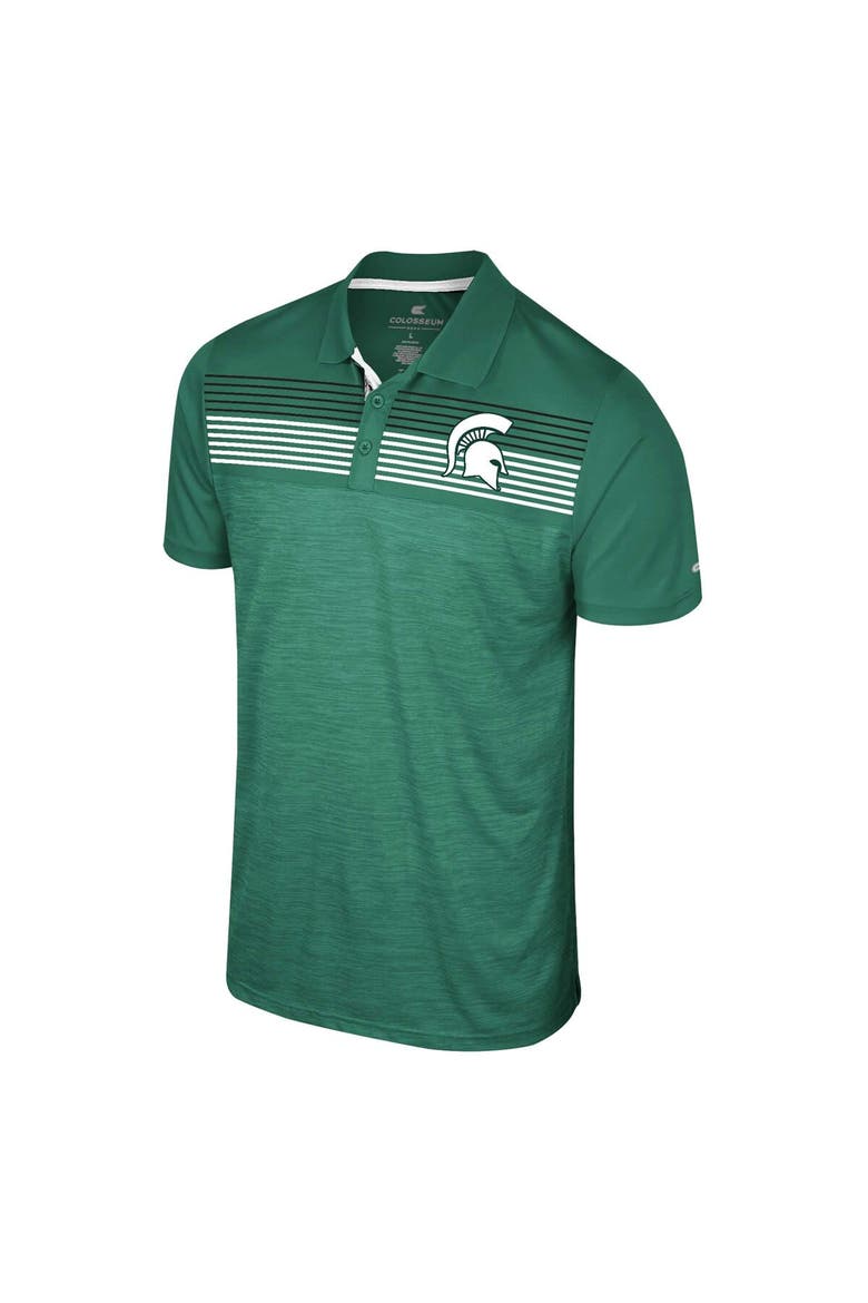 Men's Colosseum Green Michigan State Spartans Langmore Polo, Alternate, color, Green