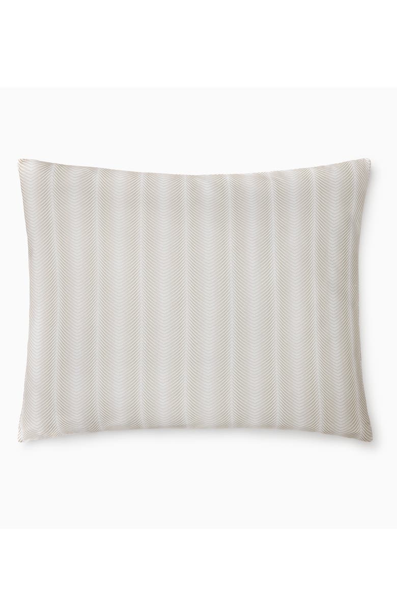 SFERRA Edna Reversible Cotton King Sham, Alternate, color, White/ Beige