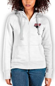 ANTIGUA Women's Antigua White Clark Atlanta University Panthers Victory Full-Zip Hoodie