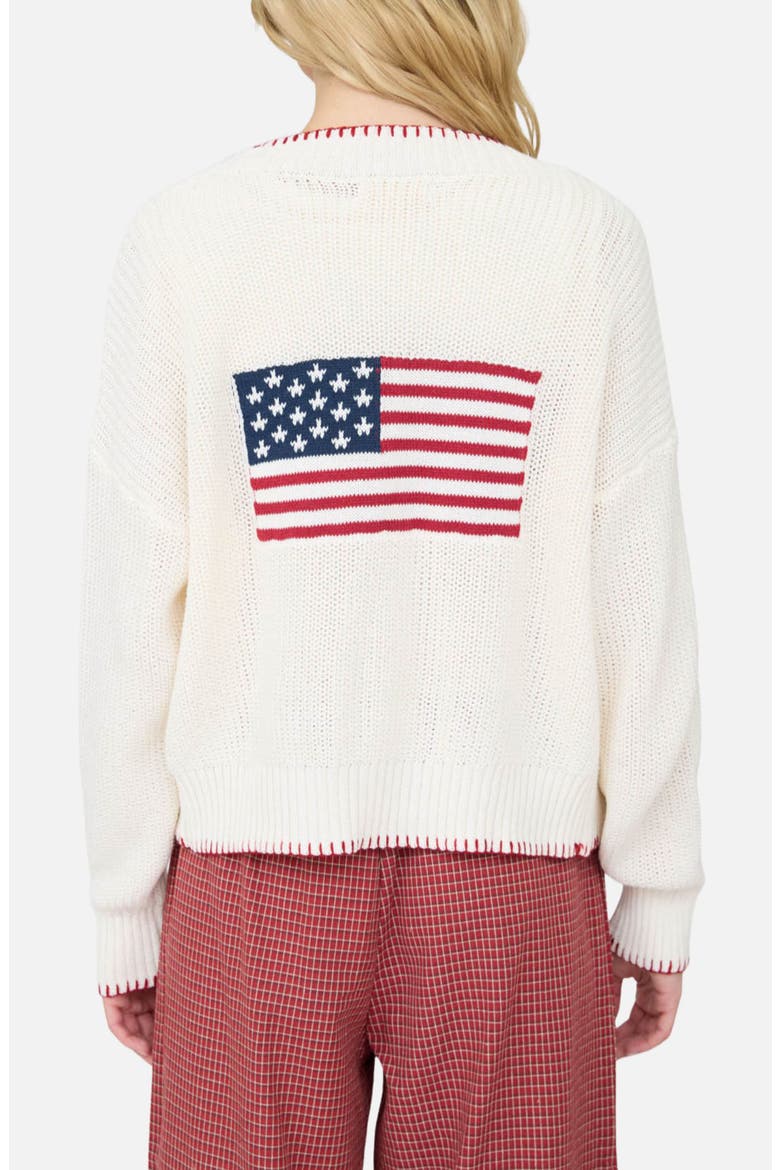 American Flag Cardigan, Alternate, color, IVORY