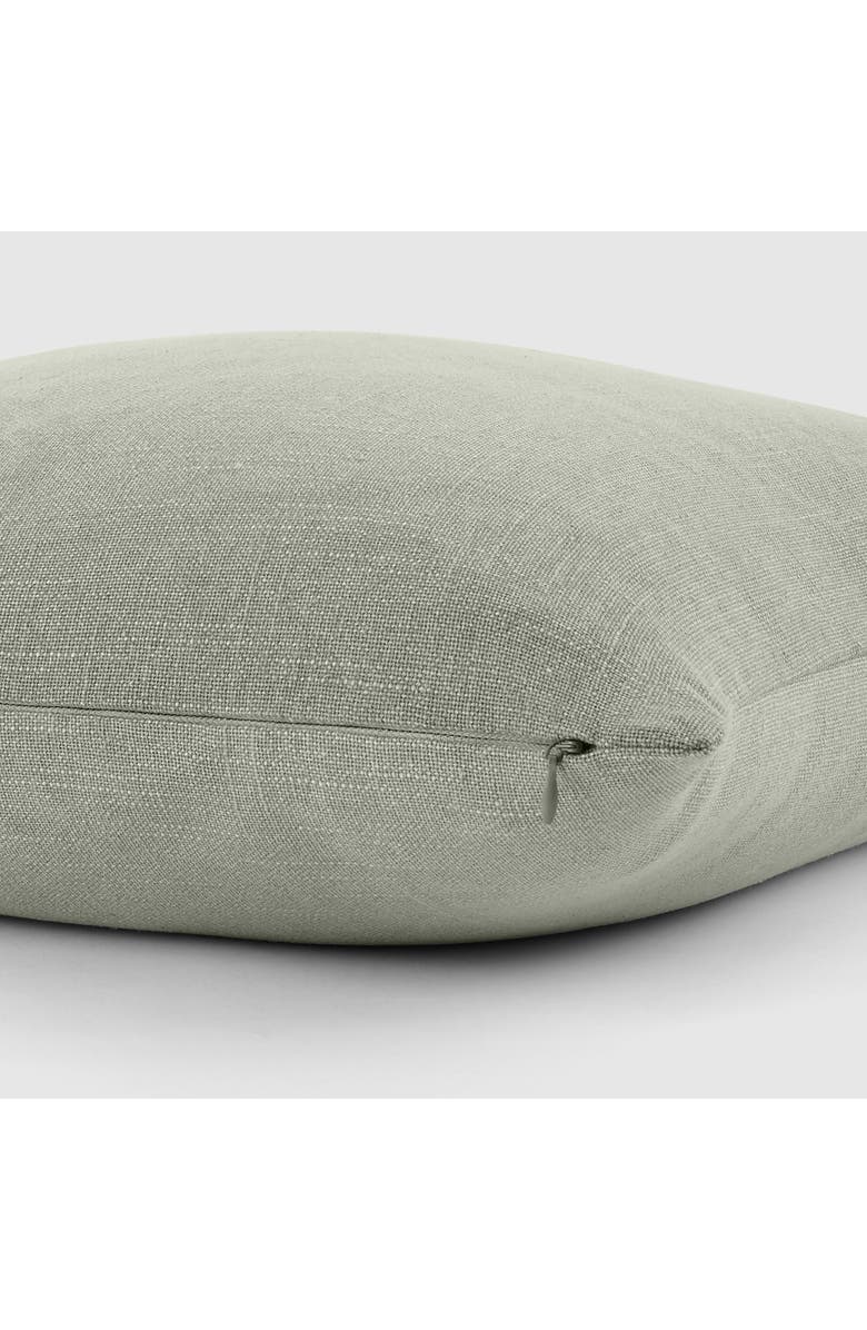 HOMESPUN Stone Washed Cotton Throw Pillow, Alternate, color, Light Gray