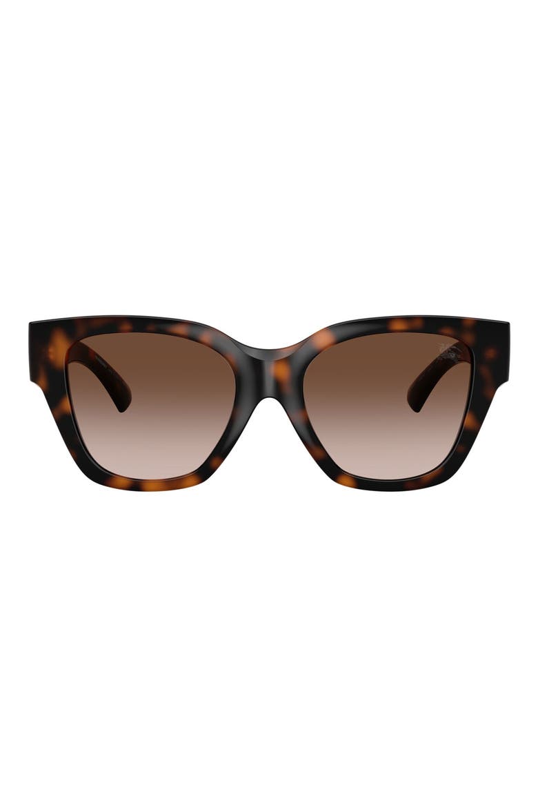 53mm Gradient Square Sunglasses, Main, color, DARK HAVANA / BROWN GRADIENT
