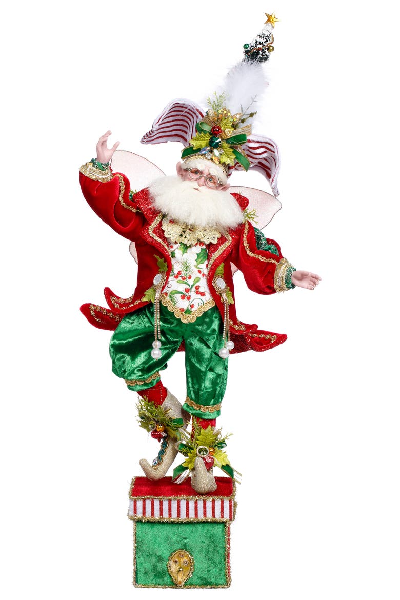 Christmas Party Fairy Stocking Holder, Main, color, Green