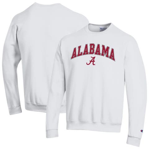 Men's Champion  White Alabama Crimson Tide Arch Over Logo Pullover Sweatshirt