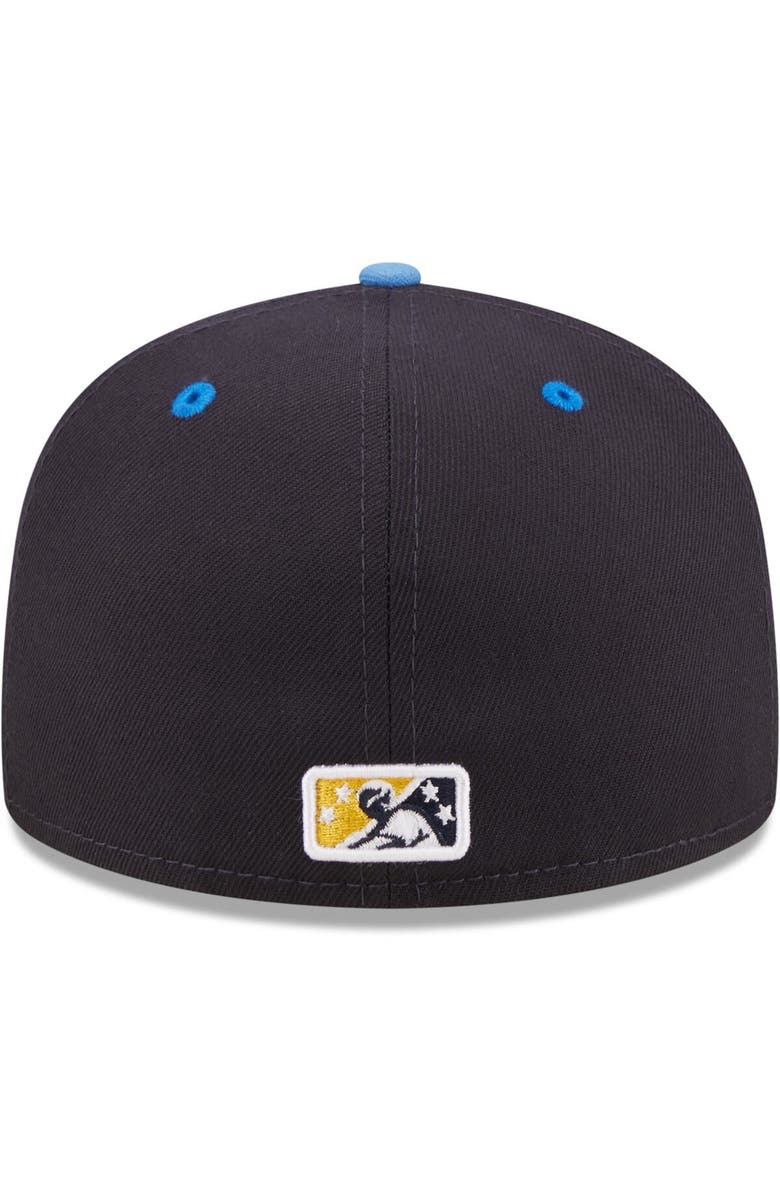 New Era Men's New Era Navy Lake County Captains Authentic Collection 59FIFTY Fitted Hat, Alternate, color, Navy