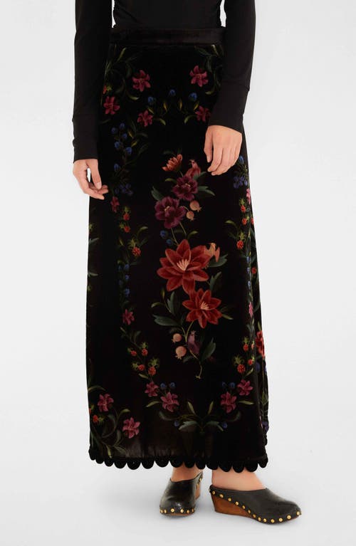 Farm Rio Belle Garden Midi Skirt In Multi