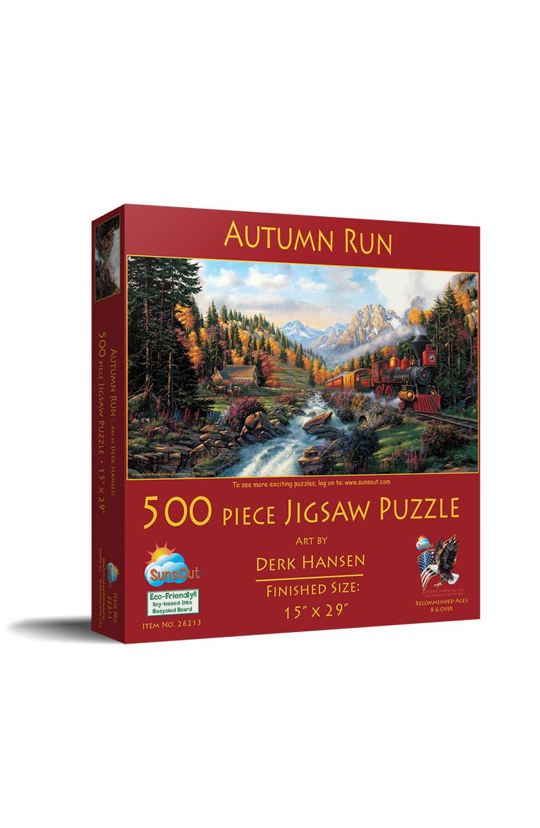 Sunsout Autumn Run 500 piece Jigsaw Puzzle for Adults, Main, color, Multicolor