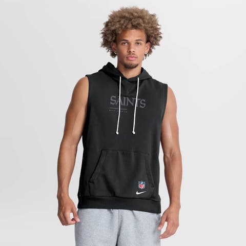 Men's Nike Black New Orleans Saints Sideline Standard Issue Dri-FIT Sleeveless Hoodie