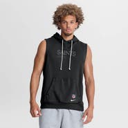 Nike Men's Nike Black New Orleans Saints Sideline Standard Issue Dri-FIT Sleeveless Hoodie