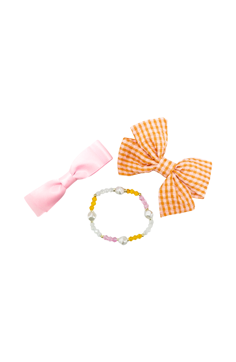 Bits & Bows Pumpkin Bows & Bracelet Halloween Gift Set, Alternate, color, 