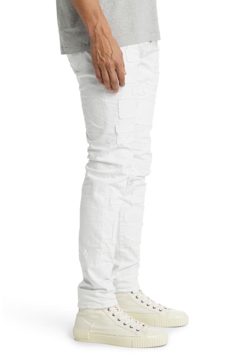 Optic Patch Repair Stretch Skinny Jeans, Alternate, color, WHITE