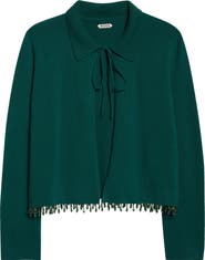 Bode Lodge Beaded Cashmere Cardigan