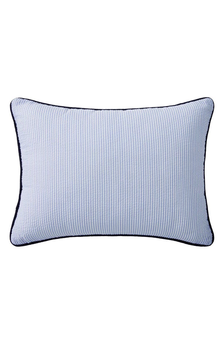 Tommy Hilfiger Crest Accent Pillow, Alternate, color, Blue/ White