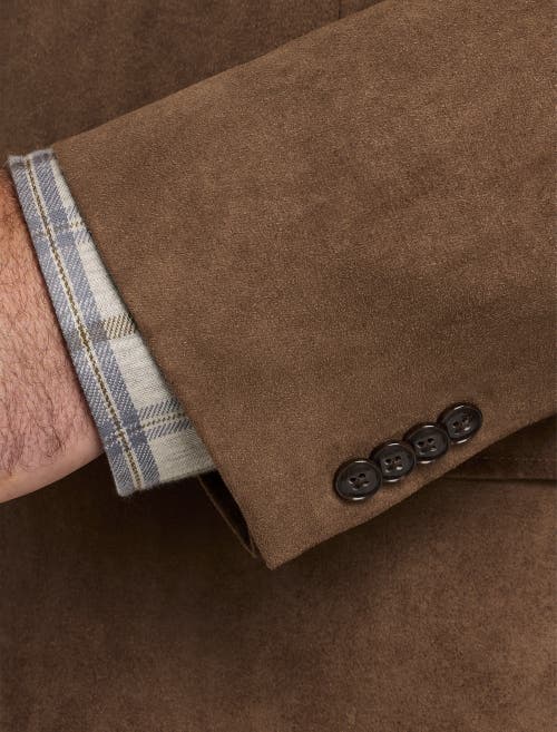 Michael Kors Faux-suede Sport Coat In Camel