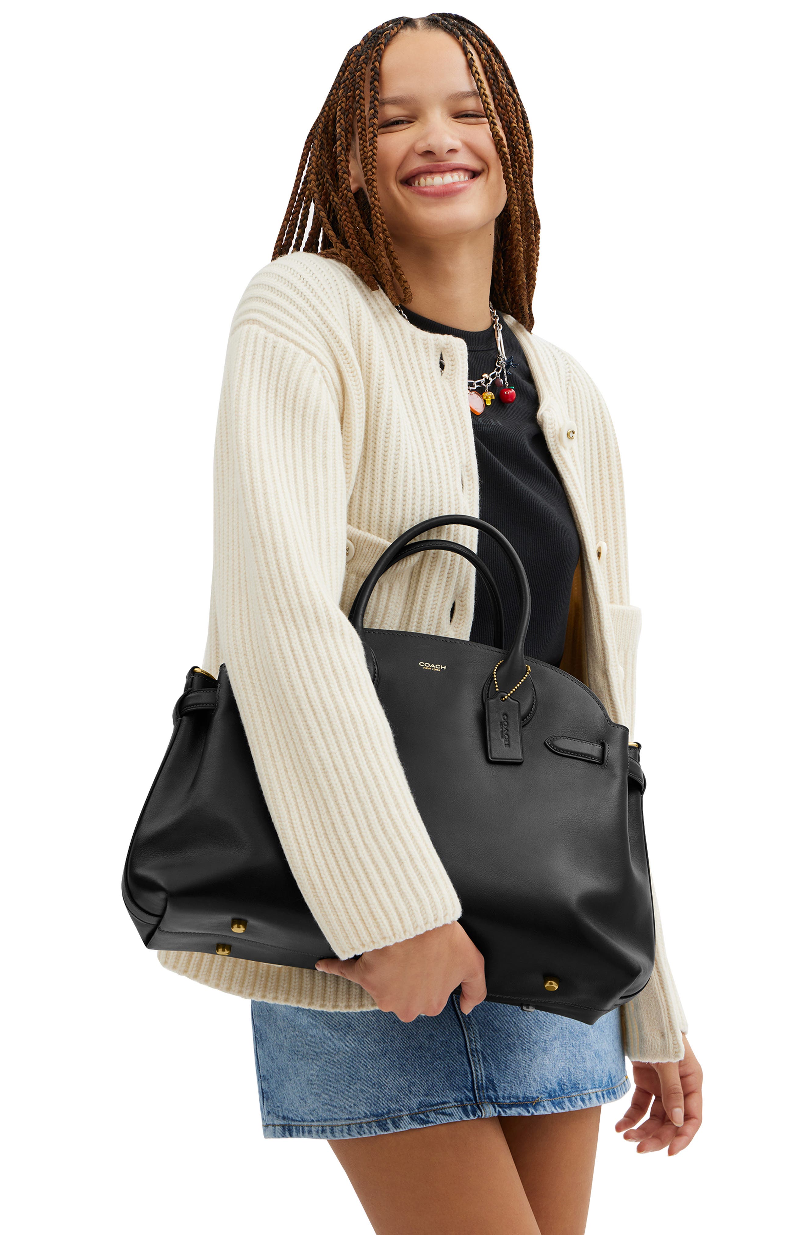 COACH Soft Empire 40 Carryall Bag, Alternate, color, Black