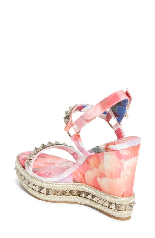 Christian Louboutin Pyraclou Wedge Sandal In Multi