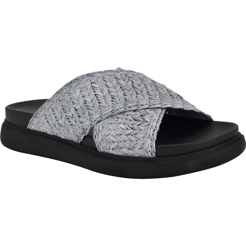 Calvin Klein Pacen Slide Sandal In Medium Blue