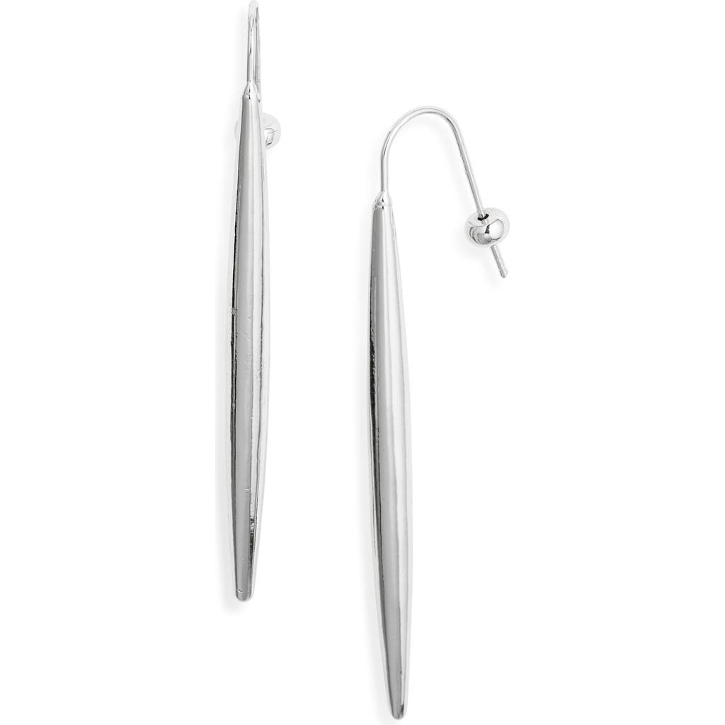 Nordstrom Pointed Bar Drop Earrings In Silver