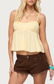 EDIKTED Byrdie Ruched Babydoll Camisole