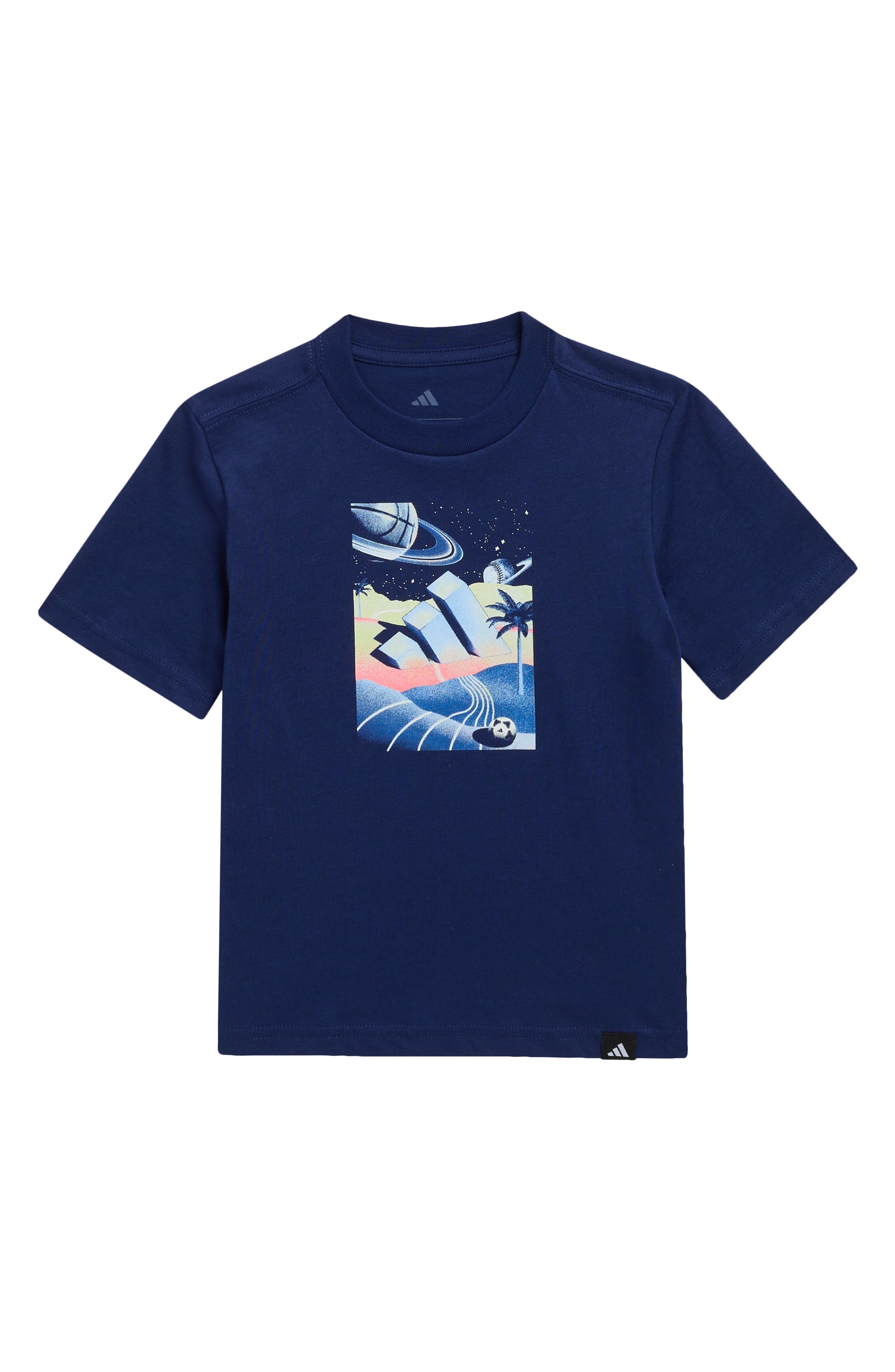 adidas Kids' Box Logo Cotton Graphic T-Shirt