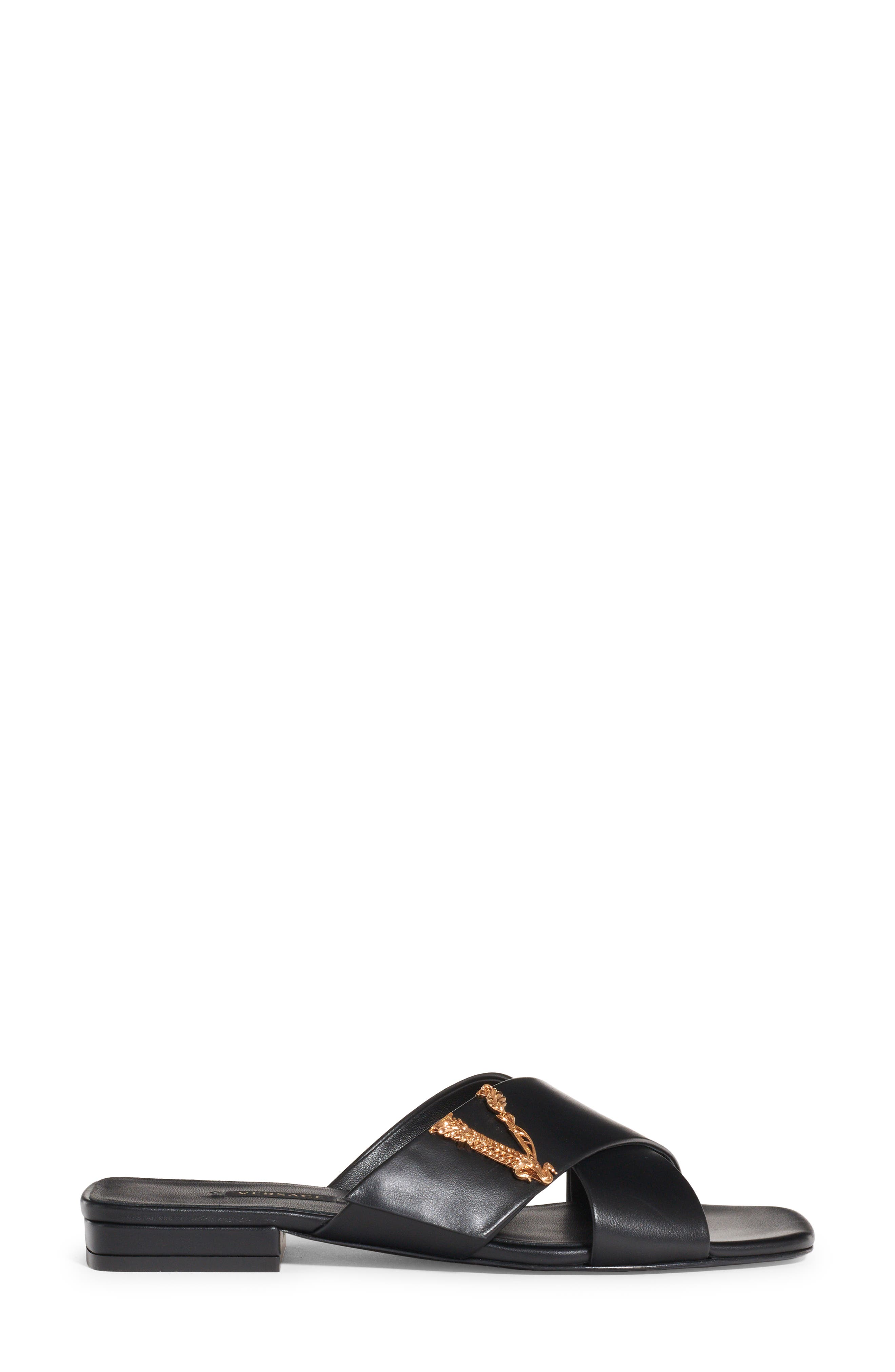 Versace Virtus Slide Sandal, Alternate, color, 