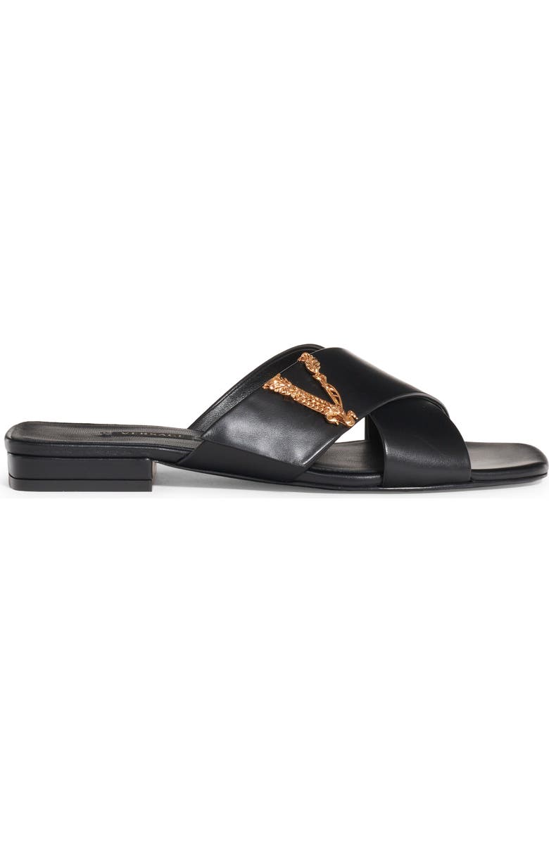 Versace Virtus Slide Sandal, Alternate, color,