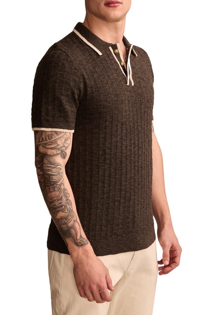 Lucky Brand Tipped Short Sleeve Polo Sweater, Alternate, color, 