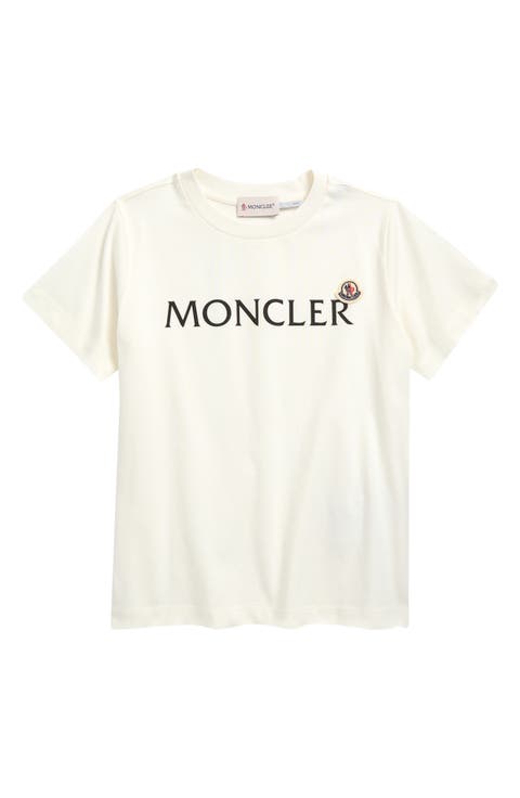 キッズ用トップス Moncler Jr T-Shirt Boys' Moncler T-Shirts (2T-7): Henley, Crewneck & Long