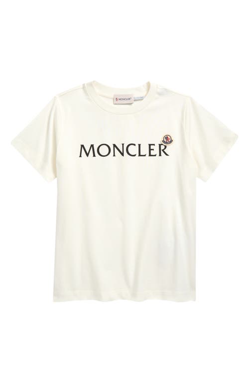 Moncler Kids' Logo Graphic T-shirt In White