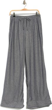 MAX STUDIO Stripe Wide Leg Pull-On Pants