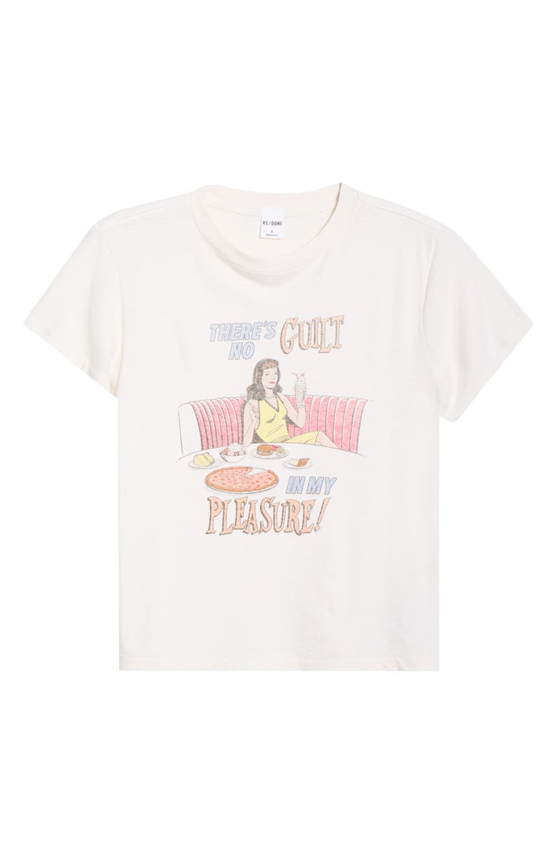 Re/Done Pleasure Graphic T-Shirt, Main, color, Vintage White