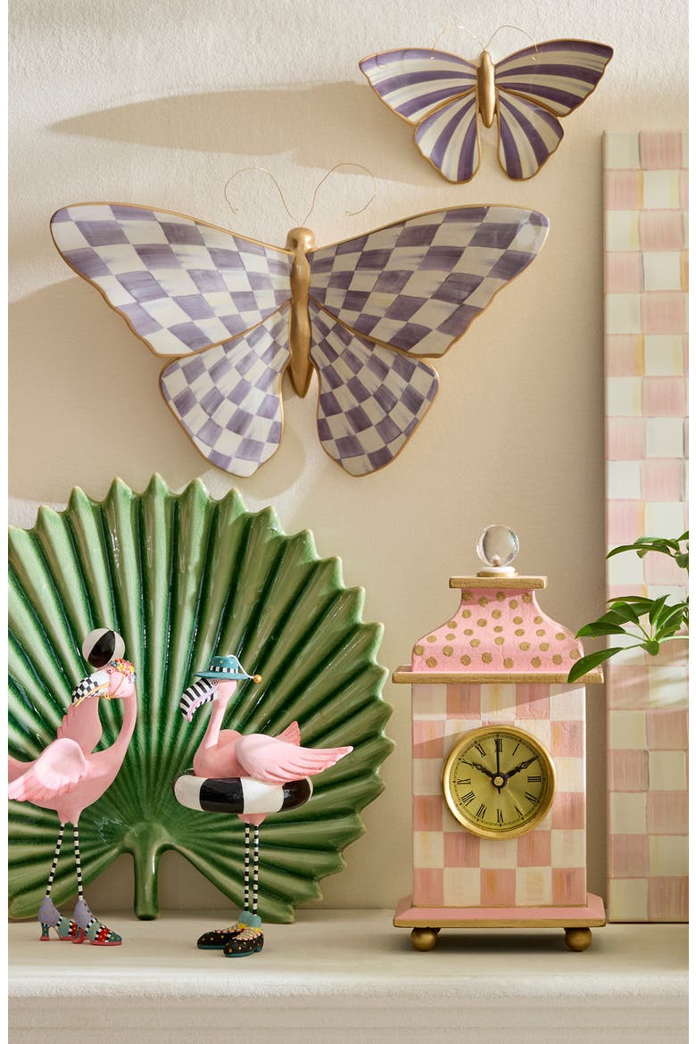 Set of 2 Violet Butterfly Wall Decor, Alternate, color, VIOLET