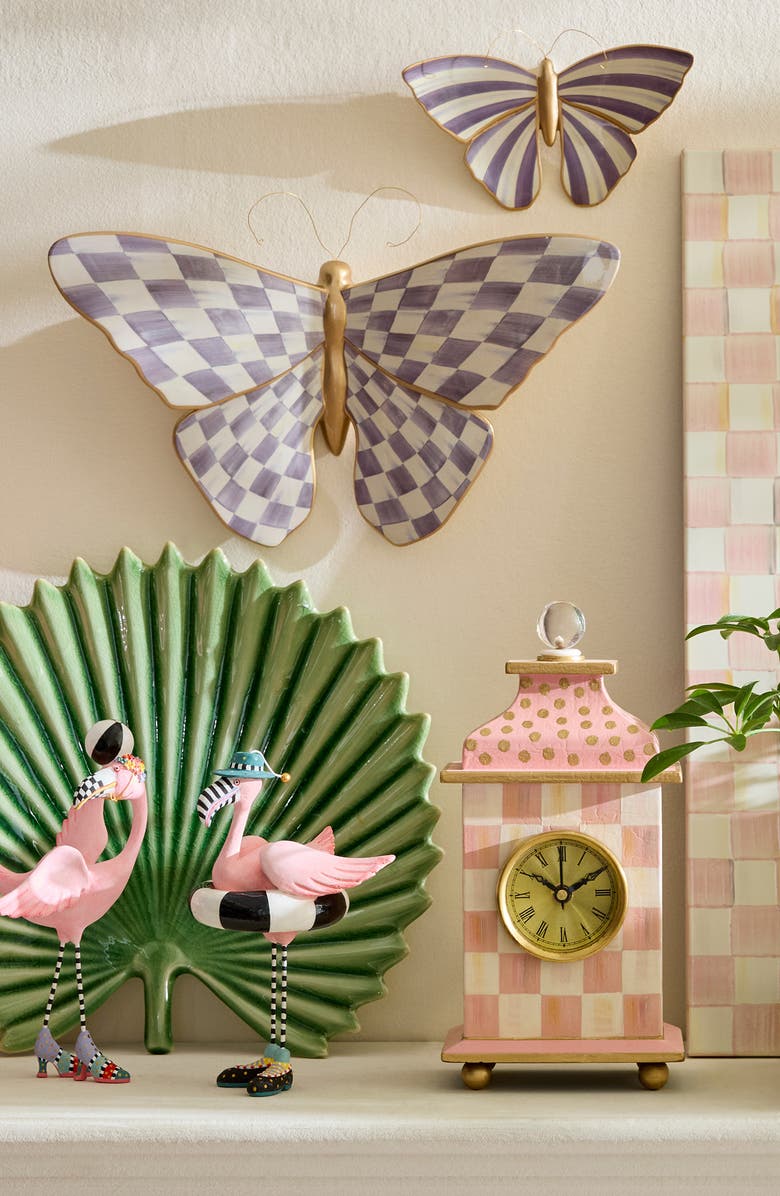 MACKENZIE CHILDS Set of 2 Violet Butterfly Wall Decor, Alternate, color, Violet