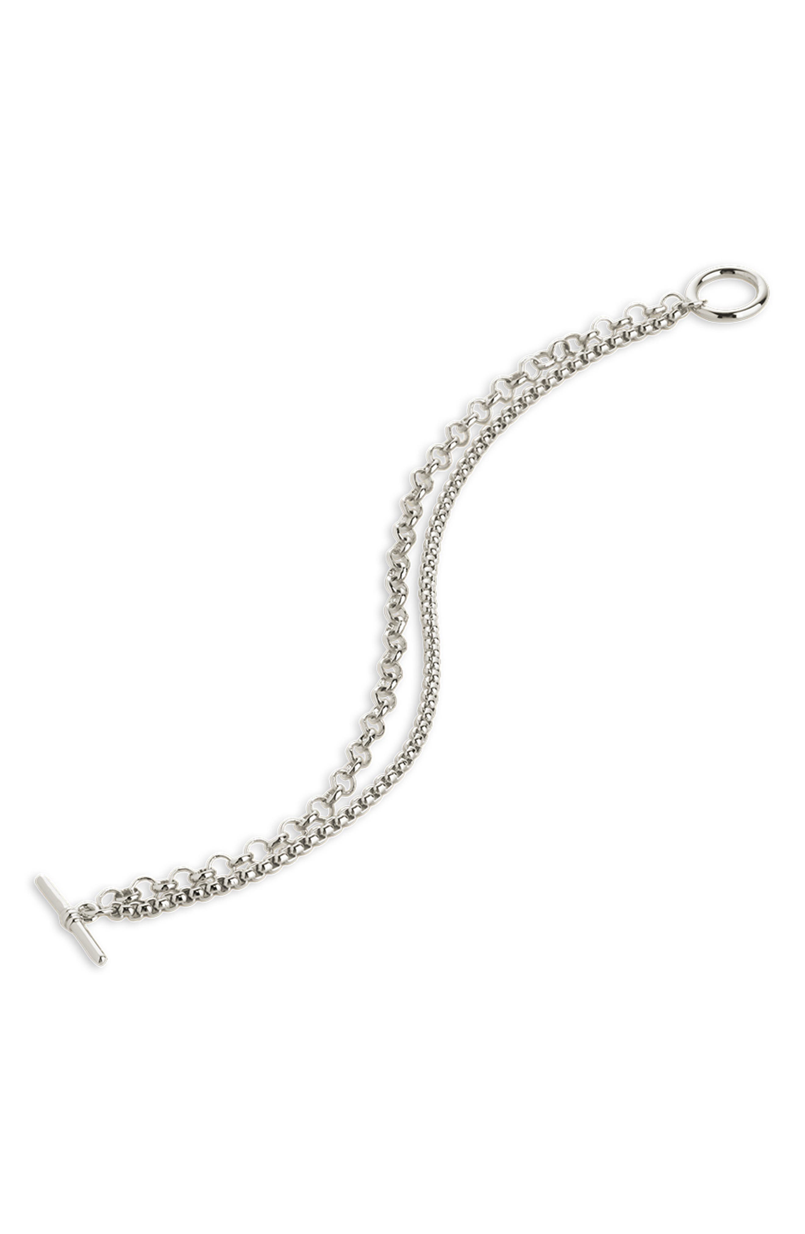 Anya Bead & Chain Toggle Bracelet