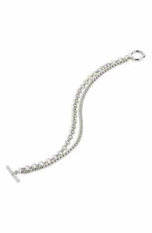 Anya Bead & Chain Toggle Bracelet