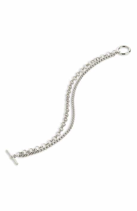 Anya Bead & Chain Toggle Bracelet