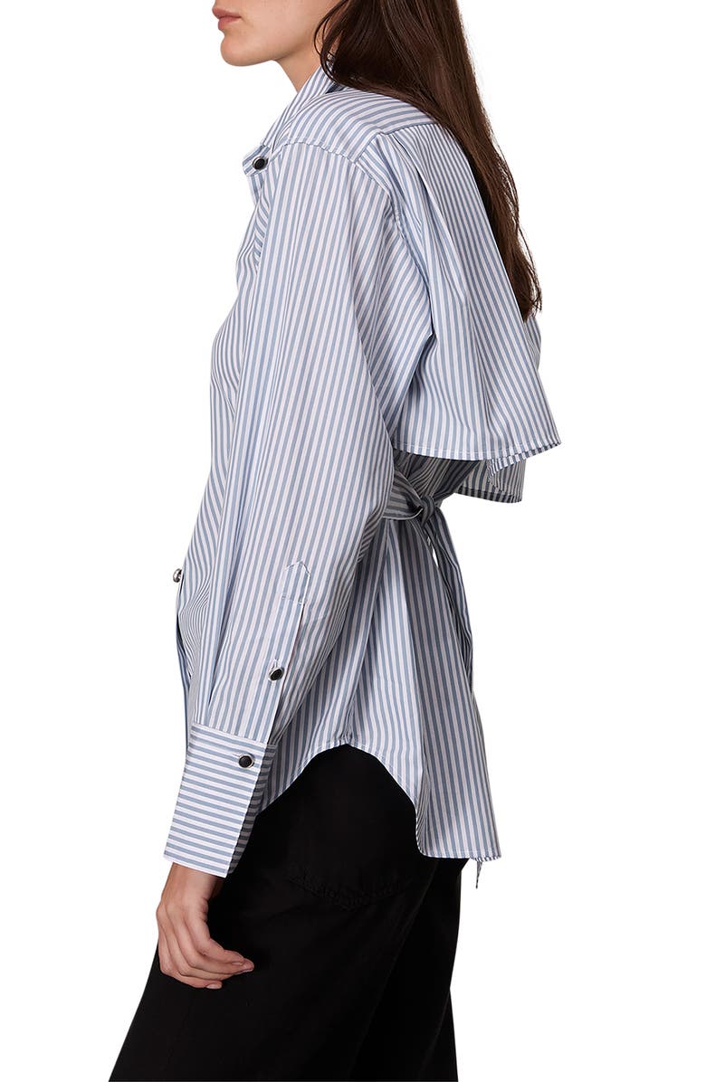 rag & bone Eve Stripe Tie-Back Button-Up Shirt, Alternate, color,