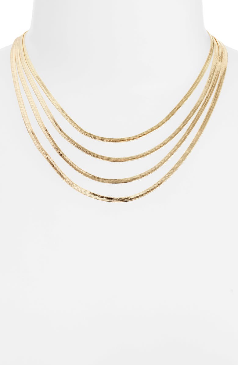 Nordstrom Layered Snake Chain Necklace, Alternate, color, 