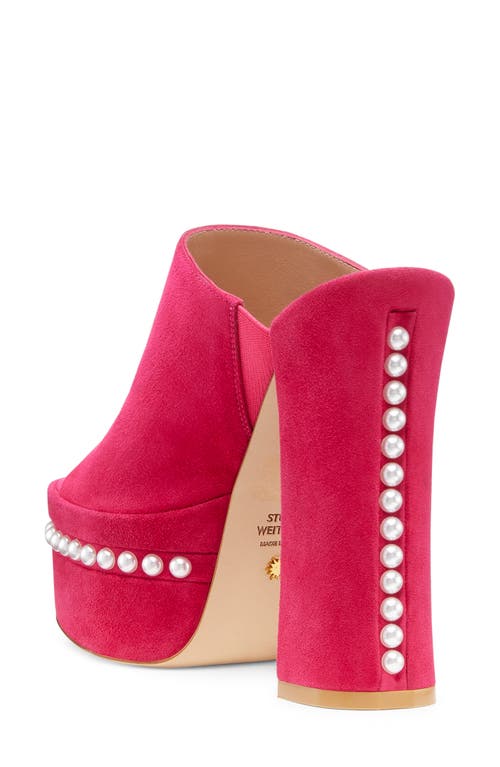 Stuart Weitzman Skyhigh Platform Sandal In Azalea