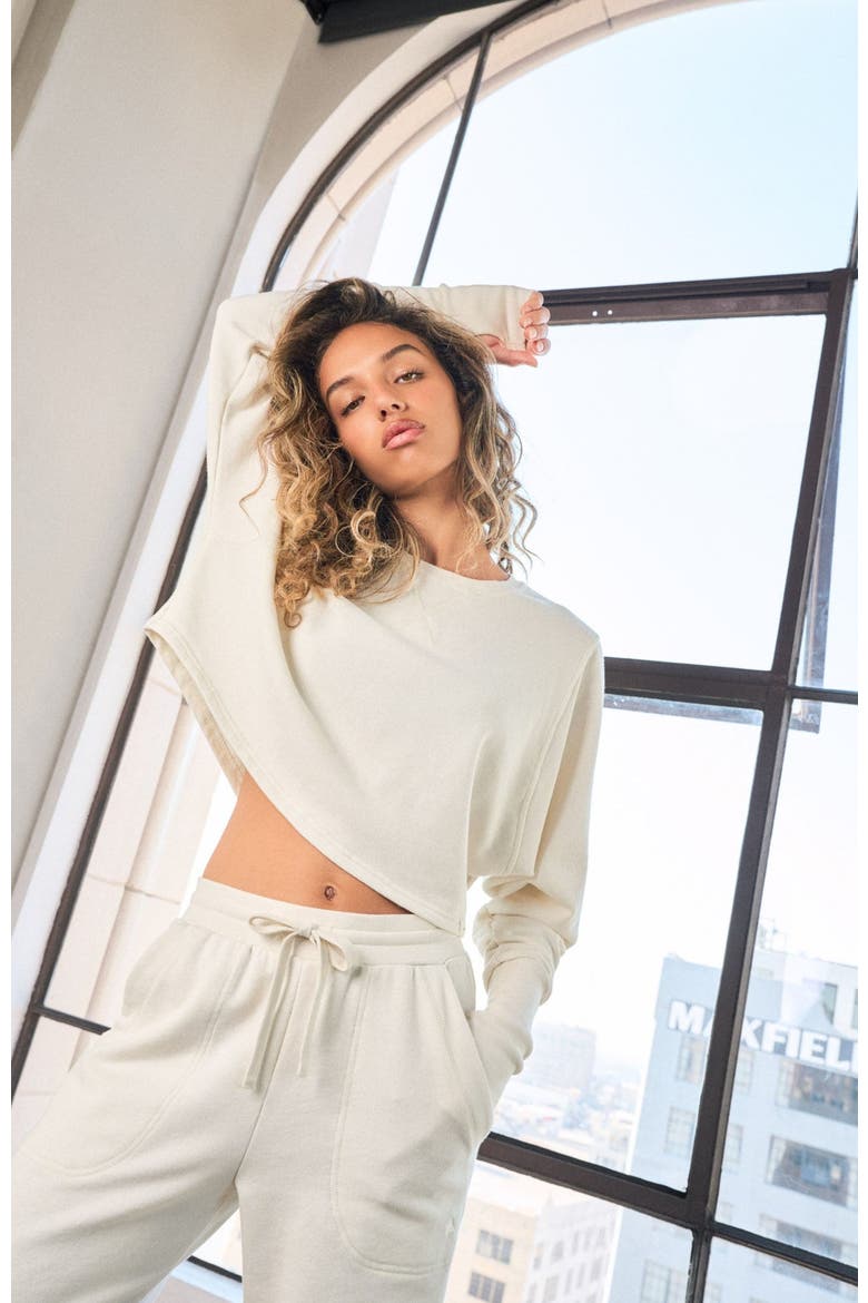 Remedy Crop Crew, Alternate, color, Bone Washed