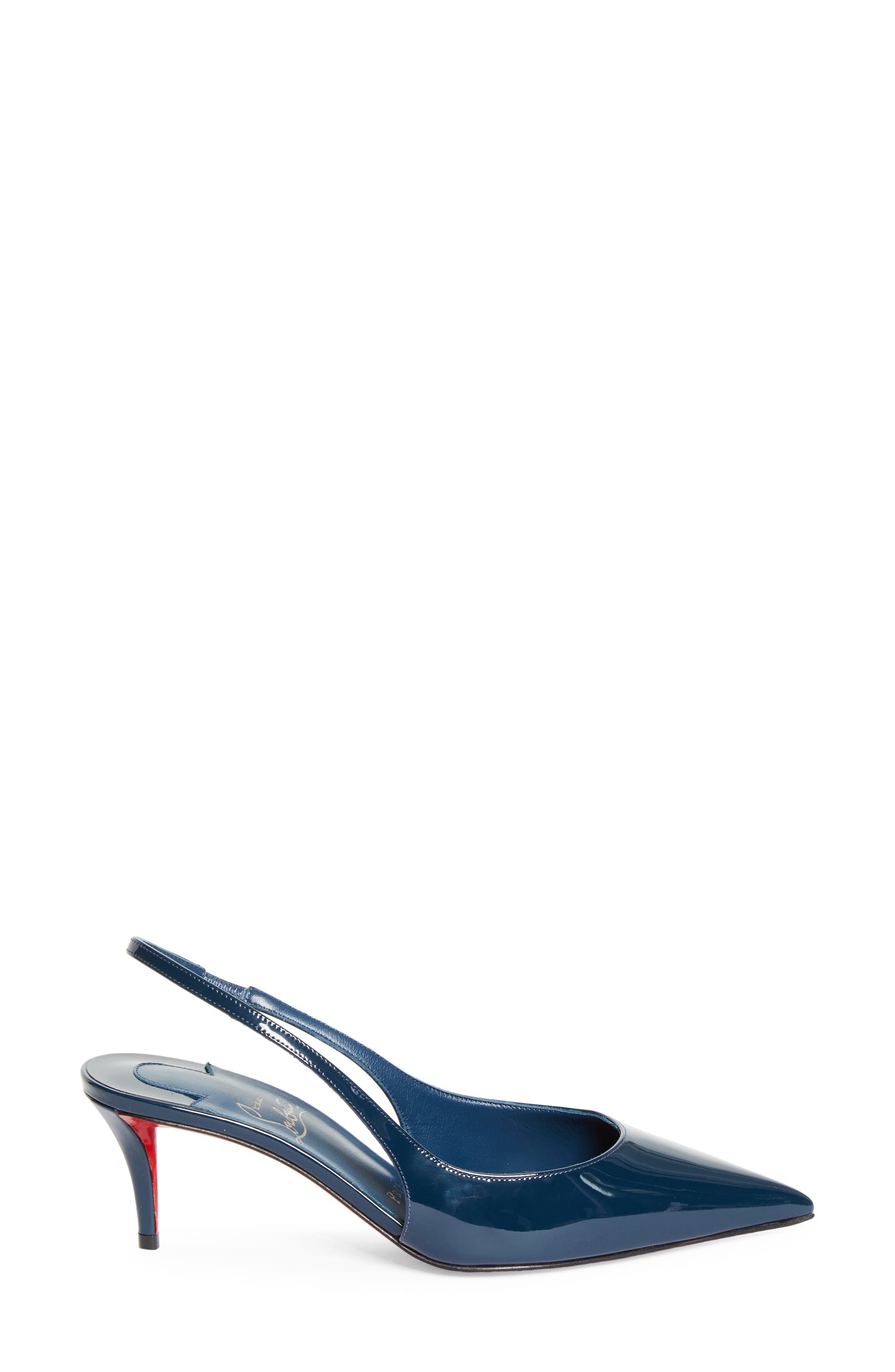 Christian Louboutin Miss Z Pointed Toe Slingback Pump, Alternate, color, Last Night