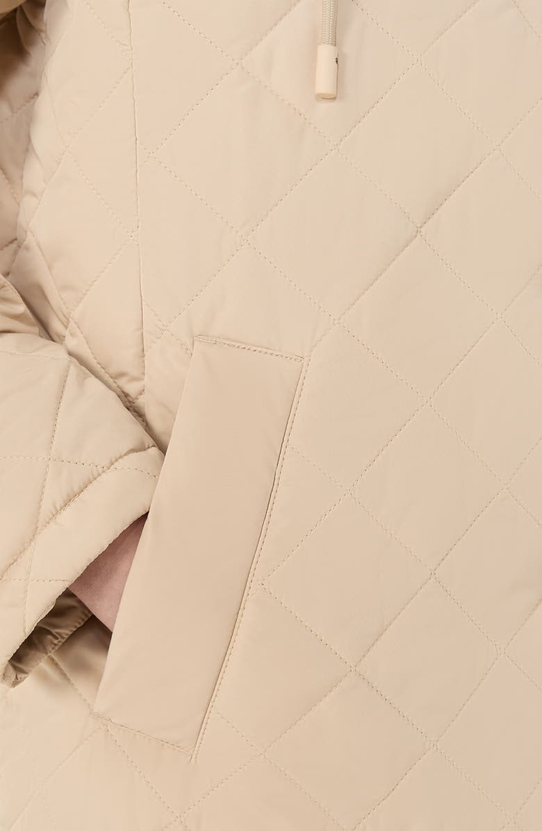 Weekend Max Mara Derio Quilted Jacket with Removable Hood, Alternate, color, Sand