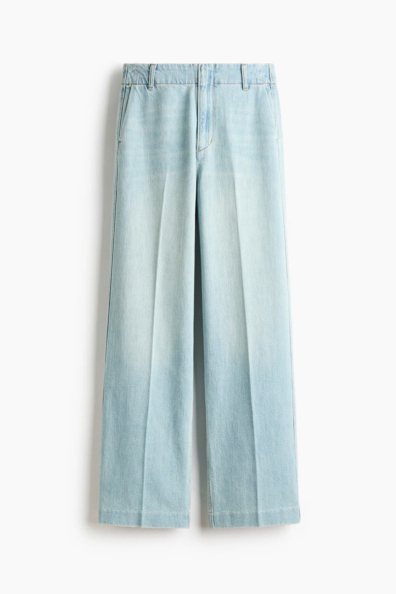 Straight High Jeans, Alternate, color, Light denim blue